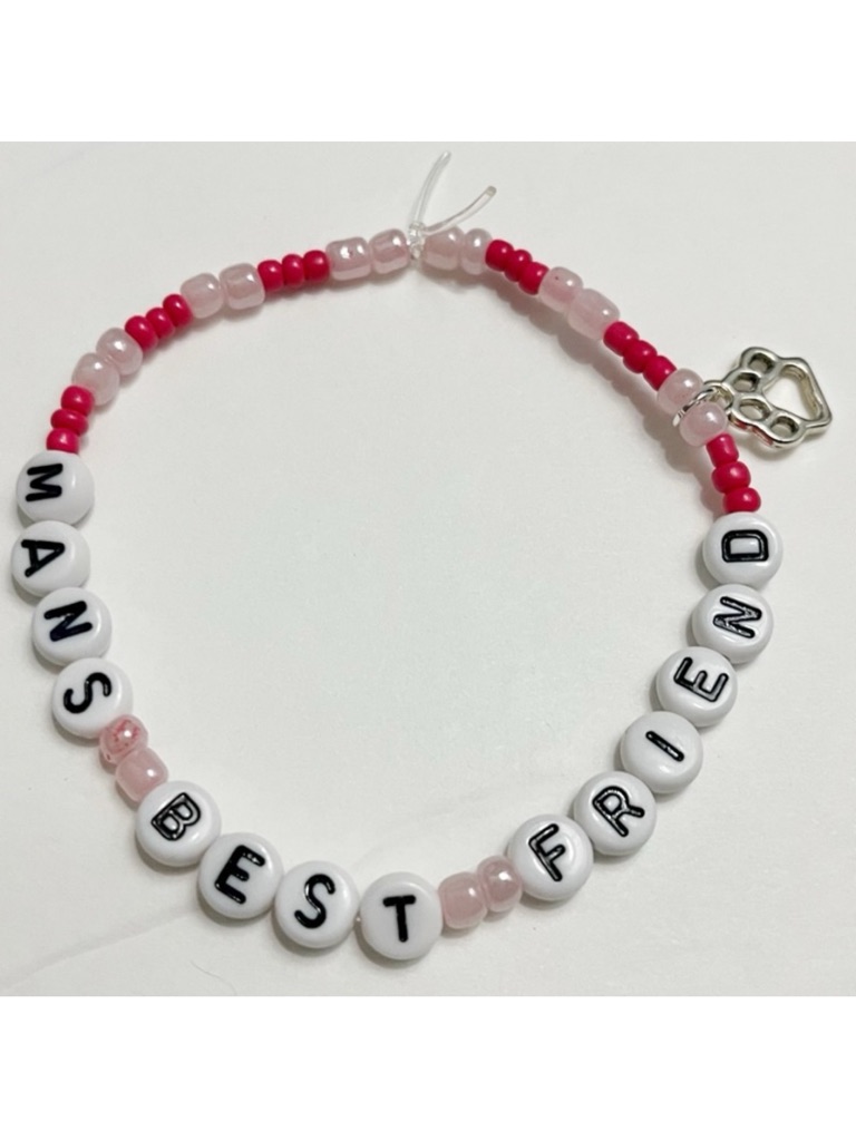 Sabrina Carpenter Beaded Friendship Bracelet - Pink Mans Best Friend 8$